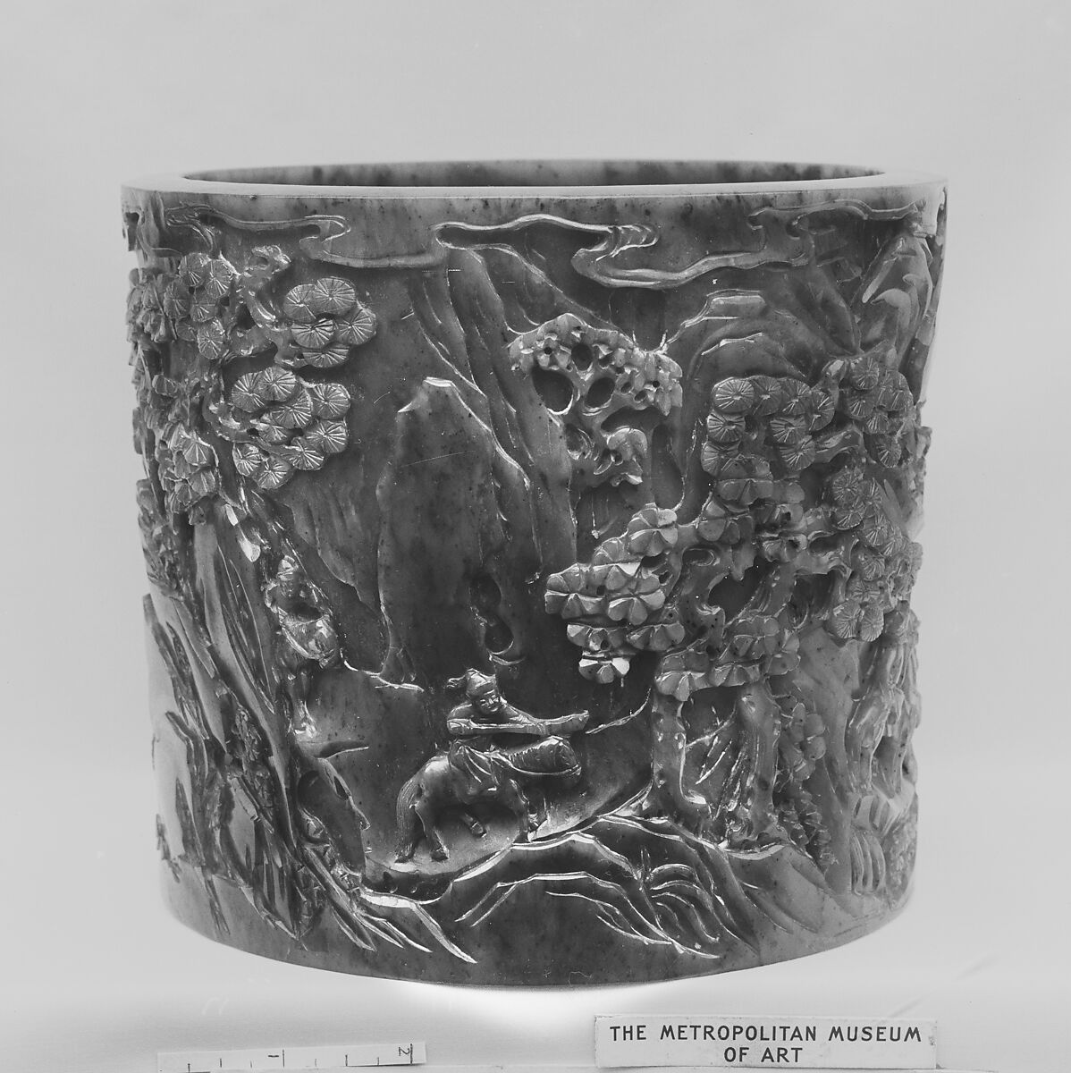 Qing Dynasty Jade Brush Holder